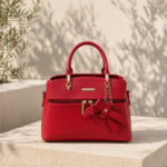 Elegant Zipper Bow Accent Handbag